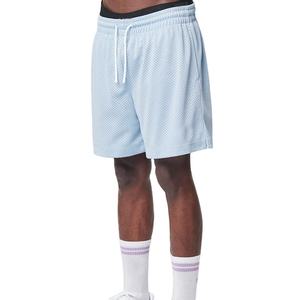 Pantalones Cortos Deportivos de Malla para Hombre, Talla Grande, Casuales, con Cintura Elástica de Poliéster, Diseño Sólido, Cómodos, de Doble Capa - Product Image 3