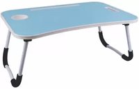 Table Multi-Usages pour Ordinateur Portable avec Support Intégré, Porte-Gobelet, Table d'Étude et de Lit Pliable et Portable