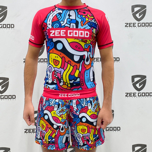 Vente en gros personnalisé couleur demi manches femmes Rash Guard Muay Thai fabricant MMA femmes éruption chemise maillots de bain Jiu Jitsu Kimono - Product Image 6