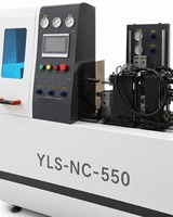 Scie à découper automatique à double séparation YLS-NC-550 pour aluminium, 550 mm, alimentation servo, pour atelier de fabrication de fenêtres et de portes