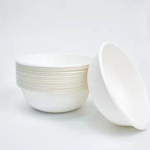 Nuevo cuenco de bagazo desechable superior de 12oz Logotipo personalizado 100% sin PFAS de alta calidad - Product Image 6