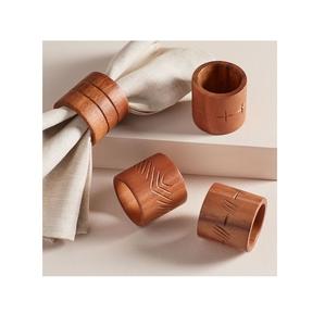 Anneaux de serviette en bois de luxe de haute qualité, décor de bureau à bas prix, jolis anneaux de serviette en bois personnalisés - Product Image 5