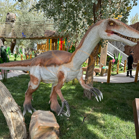 Modèles de dinosaures animatroniques réalistes pour intérieur, en métal, taille et couleur personnalisables, pour aire de jeux publique, parc d'attractions, centre commercial