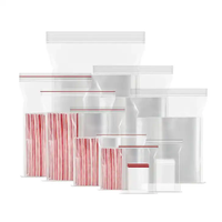 Sac en plastique PET transparent réutilisable à fermeture éclair avec logo personnalisé Emballage refermable pour magasin pour le stockage des vêtements et des aliments