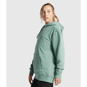 Sudaderas con capucha de mujer de fabricación al por mayor 100% algodón mangas largas estilo Jersey Impresión de logotipo personalizado con servicio OEM - Product Image 3