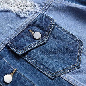 Veste en jean pour homme à prix abordable, entièrement personnalisée, meilleur design, tendance, respirante, de qualité supérieure - Product Image 4