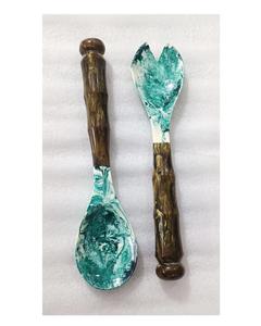 ชุดช้อนส้อมสลัดเรซิ่นทำมือ สไตล์โมเดิร์นหรูหรา สำหรับงานเลี้ยง รับประทานอาหาร ปลอดภัยต่อสิ่งแวดล้อม และล้างในเครื่องล้างจานได้ - Product Image 1