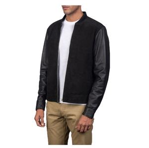 Chaqueta Bomber de Alta Calidad Personalizada al por Mayor para Hombre, Estilo Urbano, Oversize, con Mangas de Cuero, para Universidad y Escuela - Product Image 3