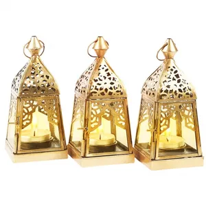 Vintage Style Hanging Lantern Candle Holder Metal Decorative Lanterns For Centerpieces Weddings Stand