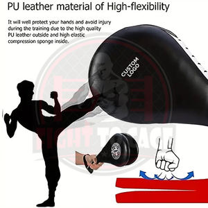 Cible d'entraînement de boxe en PVC et cuir PU durable, coussin de frappe, pagaies de frappe, entraînement de karaté et de kickboxing - Product Image 5