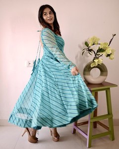 Mujer Khadi algodón étnico Kurti conjunto Bollywood diseñador étnico Kurta pantalón con Kalmkari impreso Dupatta conjunto - Product Image 3