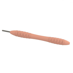 Miroir dentaire en silicone pêche avec poignée ergonomique texturée, outil de diagnostic réutilisable - Product Image 6