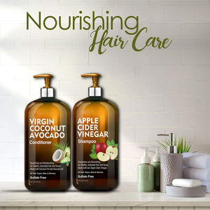 OEM Natural Hair Smooth Oil Control Professional Organic Apple Cider Hair Shampoo and Coconut Conditioner Hair Care Set - Product Image 2