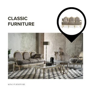 Comodidad y estilo El sofá gris clásico Mango sólido Caoba Sala de estar y muebles de apartamento 0611303 - Product Image 3