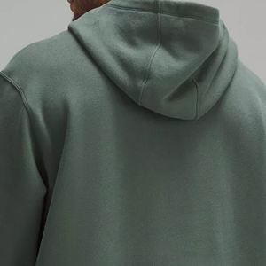 เสื้อฮู้ดดี้ผู้ชายแฟชั่นฤดูหนาว ผ้าฝ้าย 100% ซับในเรียบ สีพื้น พิมพ์ลายตามสั่ง เป็นมิตรกับสิ่งแวดล้อม แขนยาว คอกลม ทรงโอเวอร์ไซส์ - Product Image 4