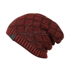 Venta al por mayor Unisex All Over Print Winter Beanie Sombreros Logotipo personalizado Acrílico de punto Puffed Beanie Sombreros - Product Image 5