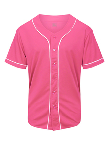 Maillots de baseball à boutons avec logo personnalisé T-shirt de balle molle personnalisé avec technique de sublimation pour hommes - Product Image 6