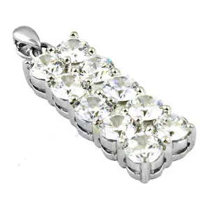 Pendentif en argent 925 avec zircone cubique pour femmes, pendentifs et breloques en cristal pour un usage quotidien - Product Image 3