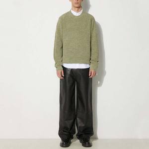 Pull-over en tricot 100% coton pour hommes Automne Hiver Pull-over à col rond surdimensionné avec logo brodé Matériau respirant et en mohair - Product Image 6