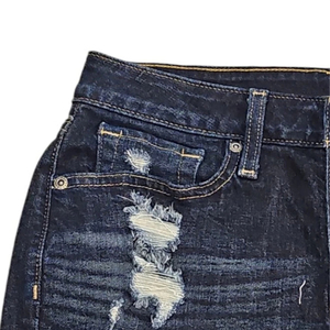 2025 recién llegado pantalones cortos de mezclilla no elásticos de tiro bajo azul, pantalones cortos de estilo angustia para mujeres 100% algodón de alta calidad para mujeres - Product Image 3