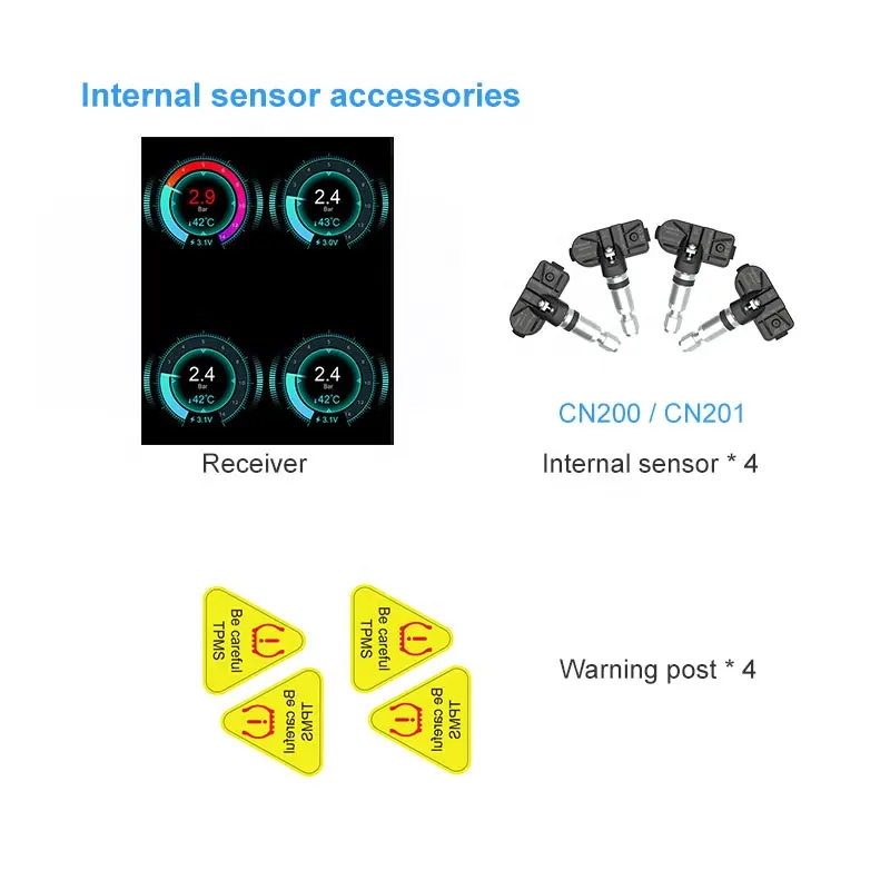 전화 TPMS 블루투스 BLE 5.0 자동차 타이어 압력 모니터 내장 센서 모바일 APP 디스플레이 도난 방지 방수 TPMS 안드로이드 IOS