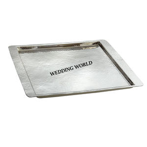 Ensemble de deux plateaux à chocolat en métal forme rectangulaire nouveau plateau à chocolat meilleure vente décoratif nouveau plateau à chocolat - Product Image 3