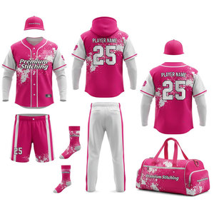 Tenues de baseball personnalisées en gros, maillots et pantalons d'équipe OEM, uniforme de jeu d'entraînement sublimé - Product Image 1