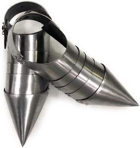 Zapatos de armadura de acero Sabaton medieval Recreación portátil Renacimiento Calibre 18 Armadura portátil Empresa de fabricación más grande - Product Image 1