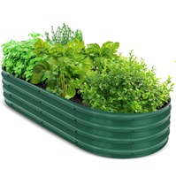 Coins de lit de jardinière en métal pour serre Vente chaude dernier lit surélevé en métal galvanisé plantation de légumes Jardin rond surélevé