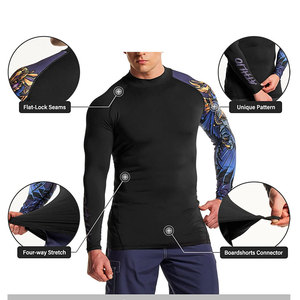 Vêtements décontractés doux et chauds pour l'automne et l'hiver, manches longues, design personnalisé, Rash Guard pour hommes, manches longues, design personnalisé, respirant, Rash Guard pour hommes - Product Image 4