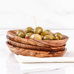 จานไม้มะกอกทรงรีสำหรับจิ้มซอสและทาปาส ขนาดเล็ก 12–16 ซม. ขายส่ง - Product Image 2