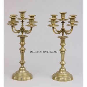 New Pattern Arrival Vintage Designer Brass Antique Finished And <b>Gold</b> Plated Heavy Duty Metal <b>Candelabra</b> In Competitive Price - Product Image 3