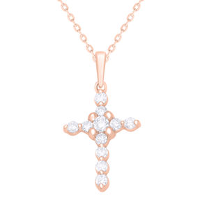 Rikhava femmes cadeau de fiançailles bijoux véritable diamant croix pendentif mode pendentifs et breloques pour dames - Product Image 6