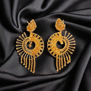 Reasonable Prices <b>Earrings</b> Set with Trendy Designed 22CT Gold Plated Jhumka <b>Earrings</b> Jewelry for Women Wear by Exporters - Product Image 1