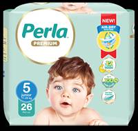Couches jetables PERLA pour bébé, pack jumbo maxi (n°4) - 56 pièces, 27-35 lbs, en tissu non tissé, protection anti-fuites, surface sèche, absorption, imprimées