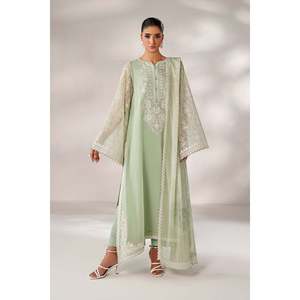 Ensemble de costume en mousseline de soie brodée pour femmes PR-1248 - Product Image 1