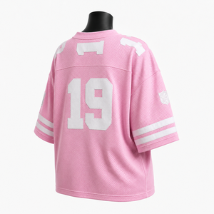 Camiseta Deportiva Informal de Malla Transpirable Rosa Extra Grande Personalizada para Mujer - Product Image 4