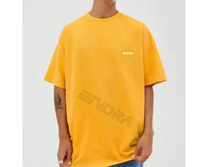 Haute qualité 240 gsm goutte épaule lourd t-shirt luxe blanc coton lourd personnalisé streetwear surdimensionné t-shirt hommes - Product Image 1