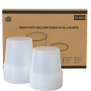 กล่องใส่อาหารแบบหนา ProTakeOut ขนาด 64 ออนซ์ พร้อมฝาปิด 120 ชุด (12/20) ทนทาน ใช้กับไมโครเวฟและช่องแช่แข็งได้ - Product Image 5