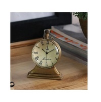Grande horloge de table en acier inoxydable design, accessoires pour la maison et le bureau avec décoration de table de bonne qualité