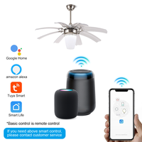 # Ventilateur de plafond rétractable 42 pouces avec moteur DC et design floral, avec télécommande, éclairage LED intégré - Modèle 1016 Source Factory