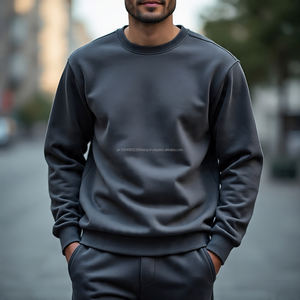 Sweatshirts surdimensionnés pour hommes Polyester Fleece Stone Wash Sweatshirts pour hommes Col rond Sweatshirts à manches longues pour hommes - Product Image 5