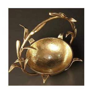 Elegante cuenco de Granada de oro plateado, cuenco de aluminio para aperitivos y nueces, vajilla de comedor, frutero decorativo para decoración de cocina y hogar - Product Image 5