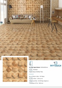 Azulejo de Porcelana de Gran Tamaño con Aspecto de Granito Marrón de 60x60 cm, de Alta Calidad y Más Vendido - Product Image 4