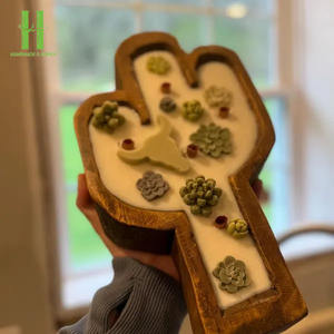 Bougeoir en bois fait à la main de haute qualité pour les fêtes de Pâques et de Noël directement du Vietnam - Product Image 6