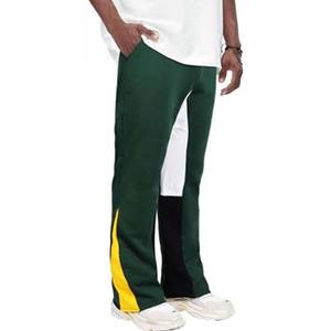 Men's High Quality Custom OEM Men's Pants Patchwork <b>Elastic</b> <b>Waist</b> <b>Trousers</b> for Male men's pants, straight, curved striped - Product Image 1