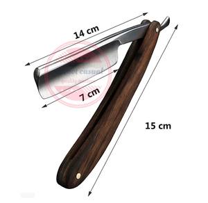 Top Quality Straight Edge Barber <b>Razor</b> Stainless Steel <b>Razors</b> for <b>Men</b> with Wooden Handle - Product Image 6