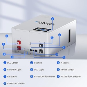 Batería Life-po4 de 48V 200ah para Montaje en Pared, Almacenamiento Solar de 10.24KWh, Más de 8000 Ciclos, Batería de Litio Recargable de 48V con BMS de 200A - Product Image 3
