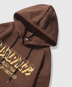 Sweat-shirt à capuche décontracté pour homme, 100% coton, hiver, manches longues, cordon de serrage, tendance - Product Image 3