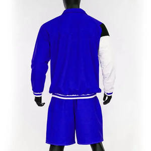 Conjunto de Chaqueta corta cortavientos de dos piezas personalizado, ropa de calle bordada con Cremallera de nailon y poliéster, chándal, conjunto corto cortavientos para hombre - Product Image 2